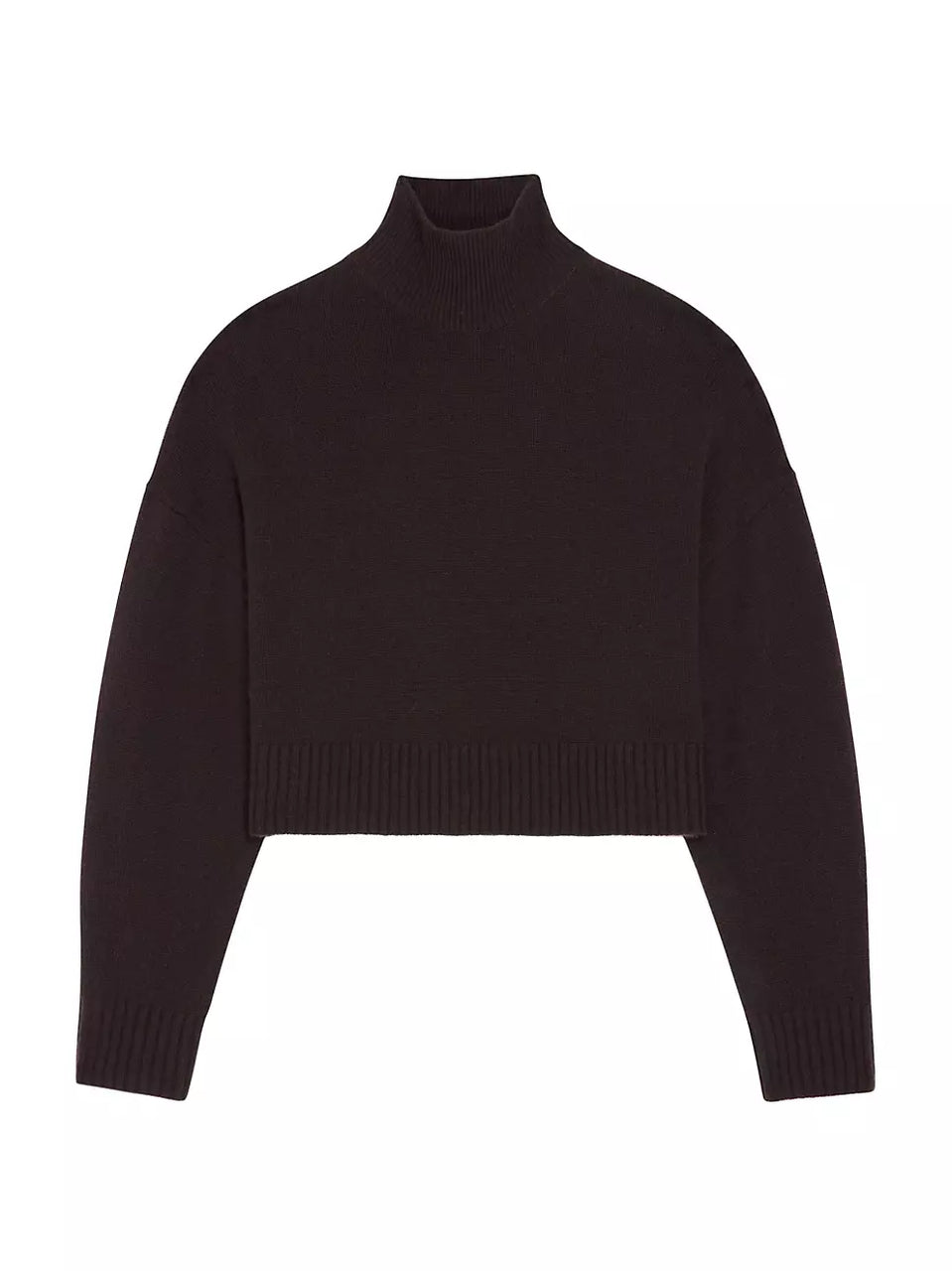 Theory Cropped Turtleneck in Cashmere - mink