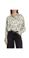 Rag & Bone Martha Satin Shirt in Ivory Floral