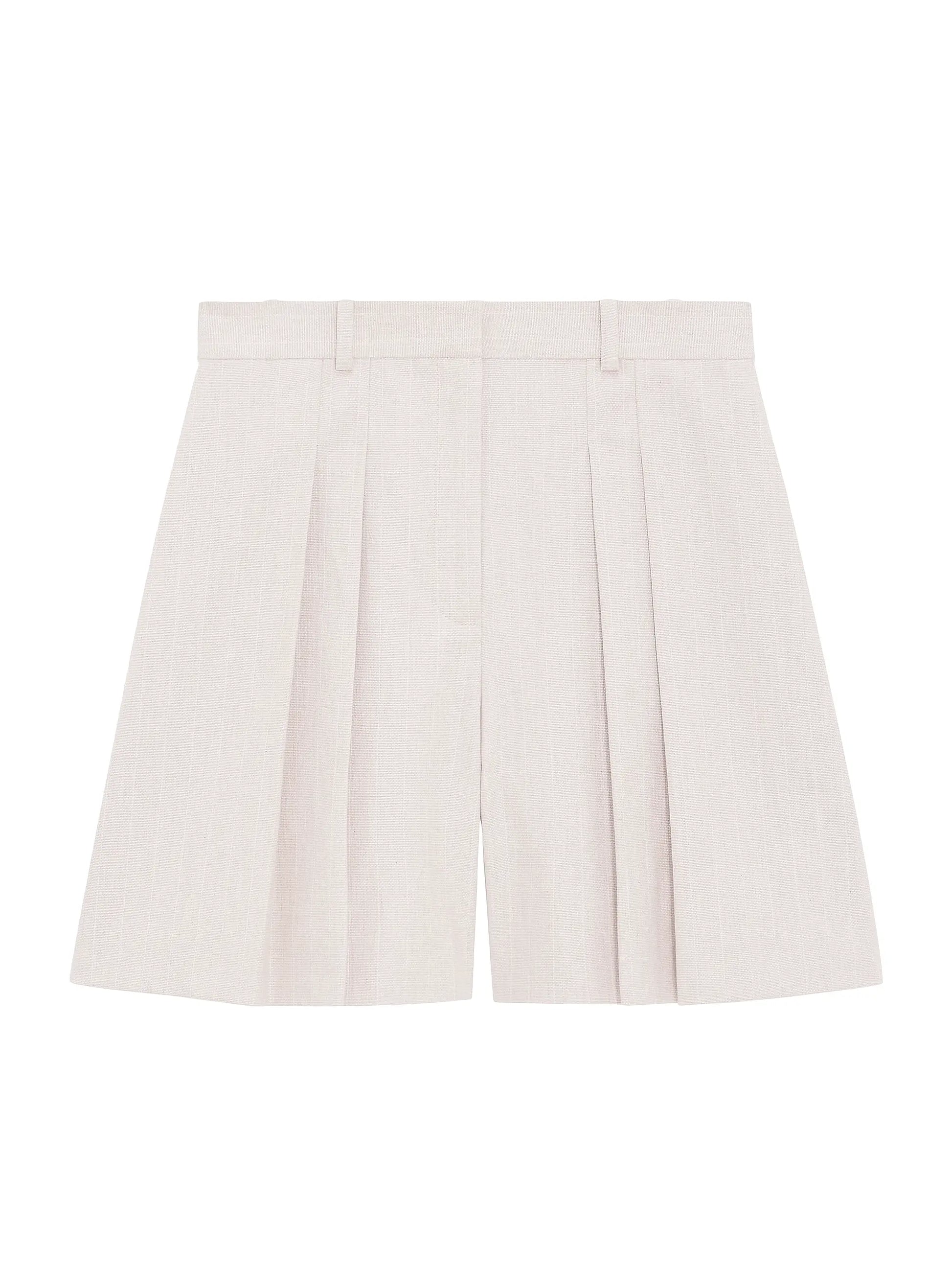 Theory Pleated Shorts - Sand