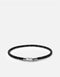 Miansai Cruz Rope Bracelet w/ Sterling SIlver in Polished Black/Steel