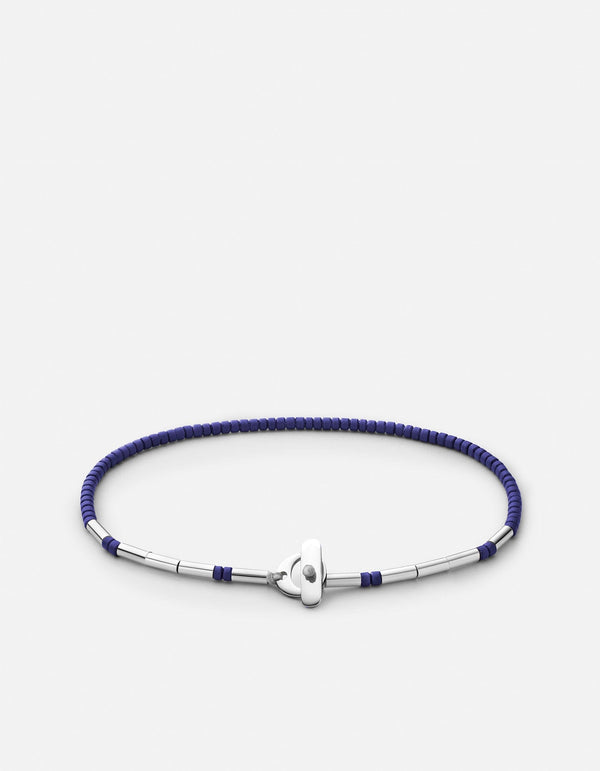 Miansai Kiran Lapis Bracelet w/ Sterling Silver in Blue