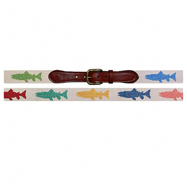 Smathers & Branson Rainbow Trout Belt - Cream
