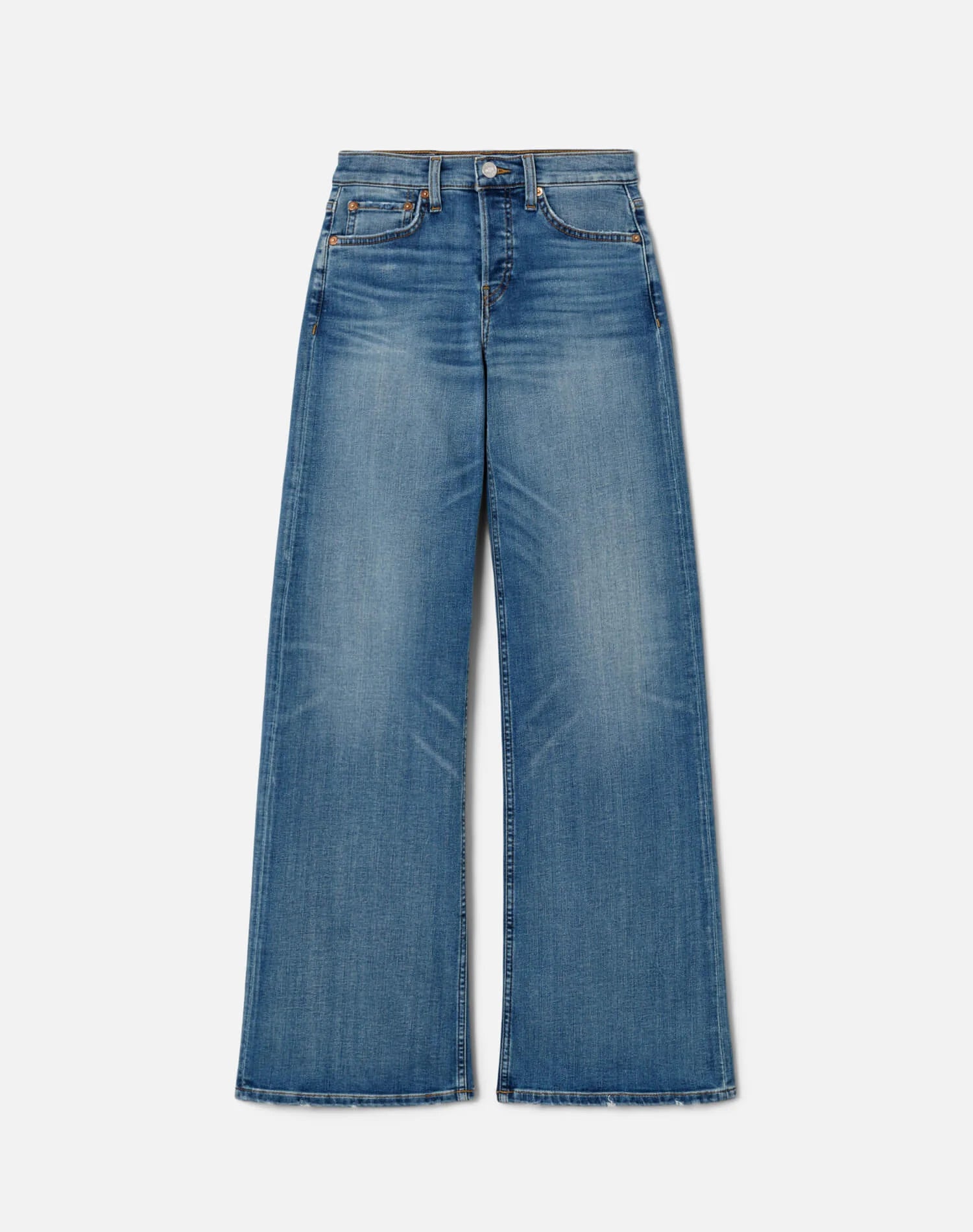 Re/Done Mid Rise Wide Leg - Blasted