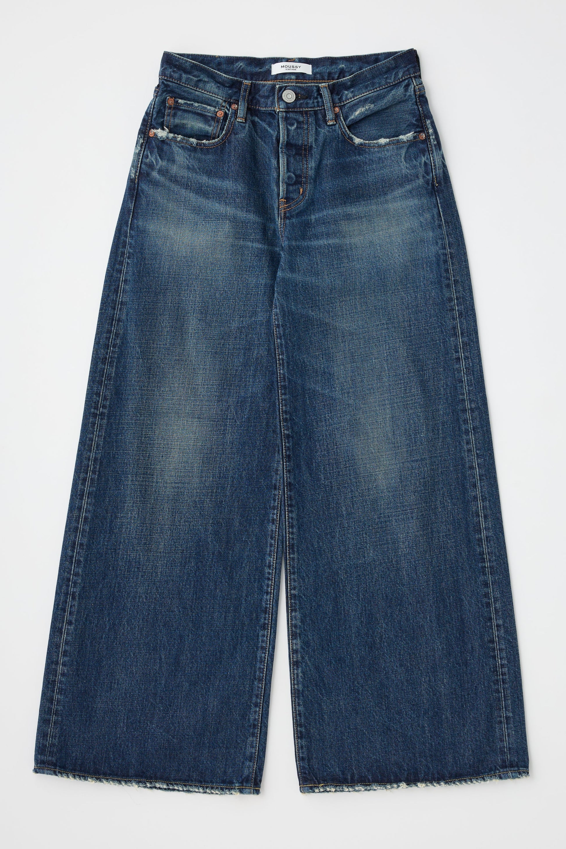 Moussy Mcdavid Straight Baggy Jean - Dark Blue