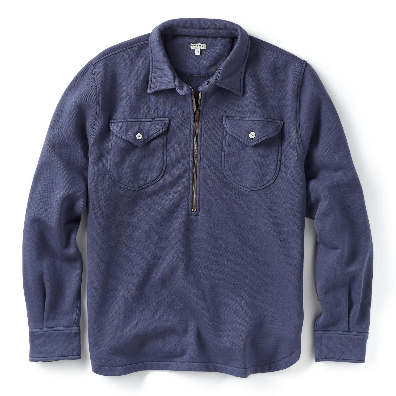 Wythe Half-Zip Sweatshirt - Faded Navy