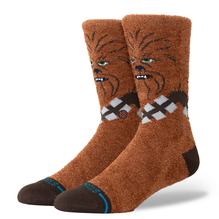 Stance Star Wars Poly Fuzzy Crew Socks - Chewie/Brown