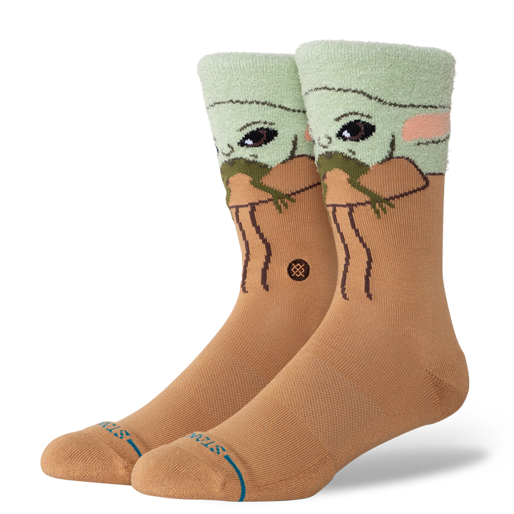 Stance Star Wars Poly Fuzzy Crew Socks - Grogu/Green