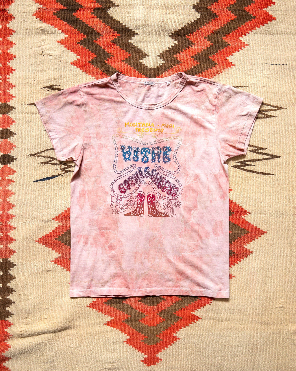 Wythe Shibori Tie-Dye Concert Tee in Madder