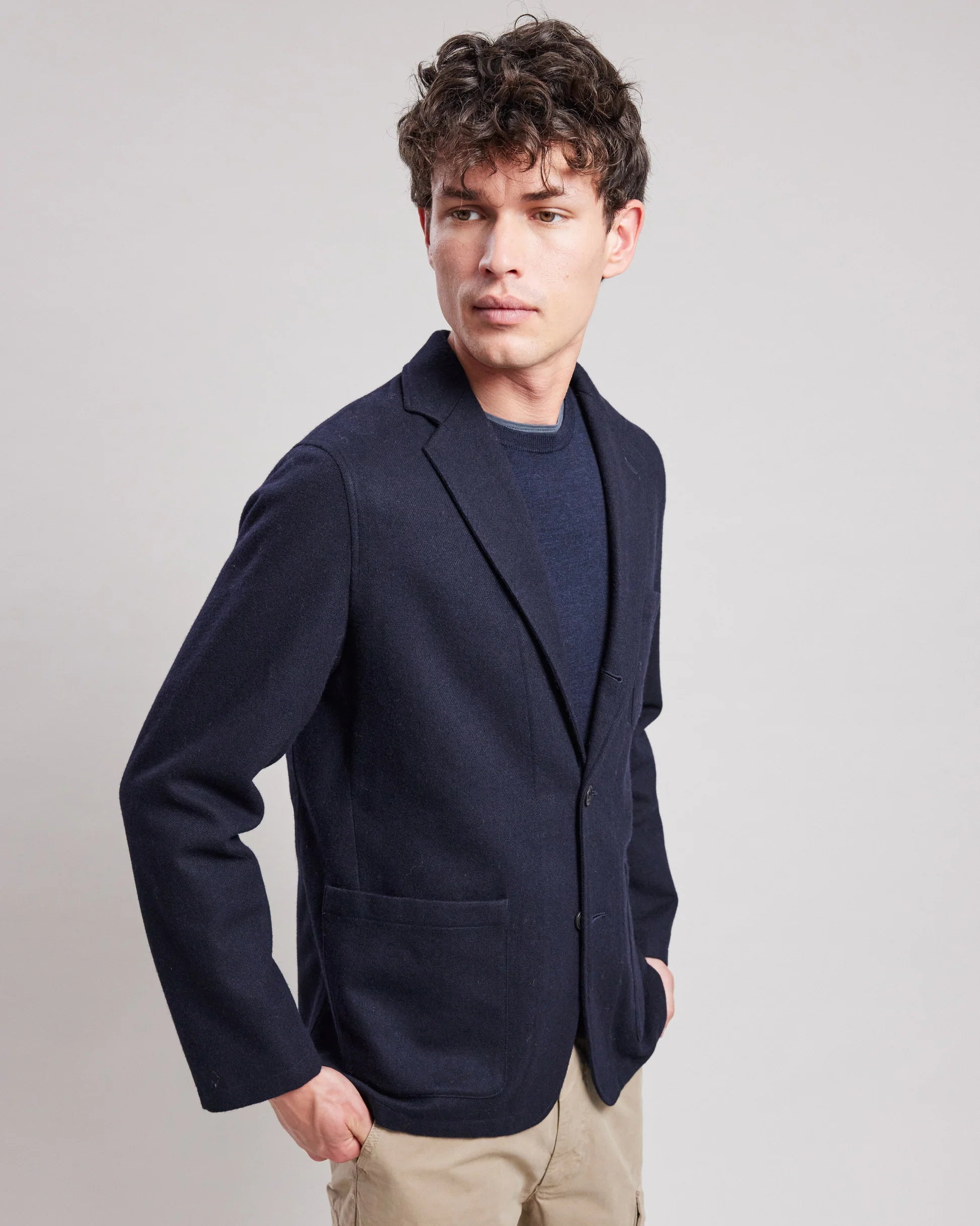ガ*ィ様 Huber store jacket navy Fager Vera Full Zip Sports Jacket Navy