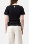 Closed Crinkle Effect Top - Black