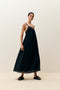 Closed Cotton Maxi Dress - Black