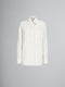 Marni White Poplin Shirt with Polka Dots