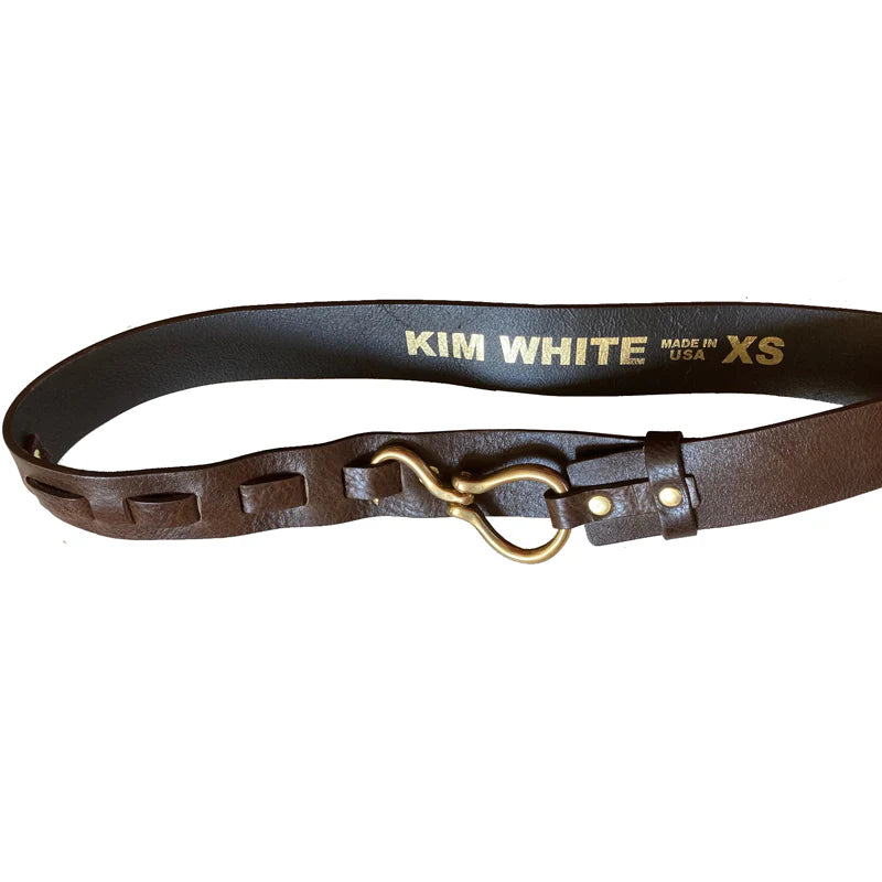 Kim White Hook Belt - Chocolate Brown