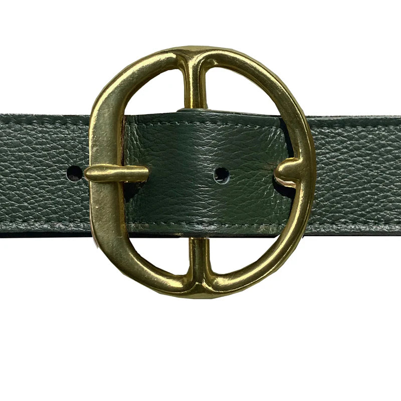 Kim White Chunky Hip Pant Belt- Forest
