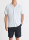 Vince Cotton Piqué Cabana Short-Sleeve Button-Front Shirt - Glacier