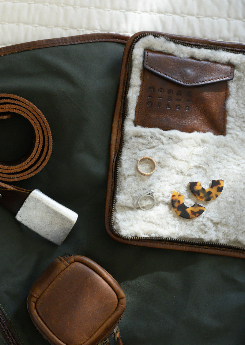 Moore & Giles Accessories Case - Titan Milled Brown