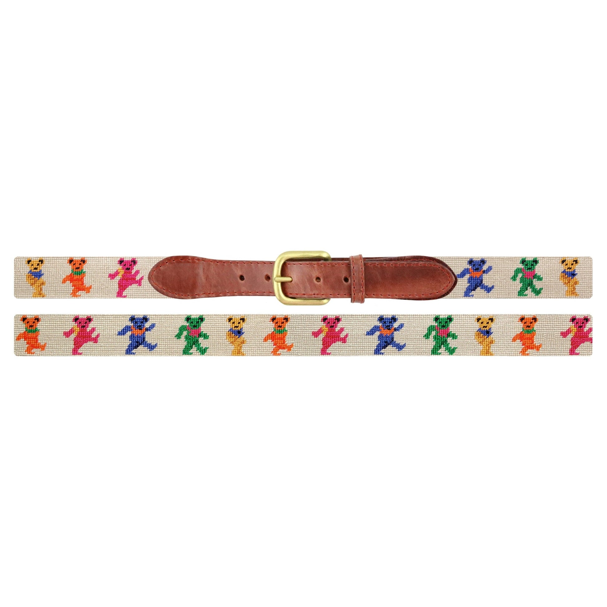 Smathers & Branson Dancing Bears Belt - Oatmeal