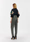 Essentiel Antwerp Black Cotton Top with Stand-Up Collar