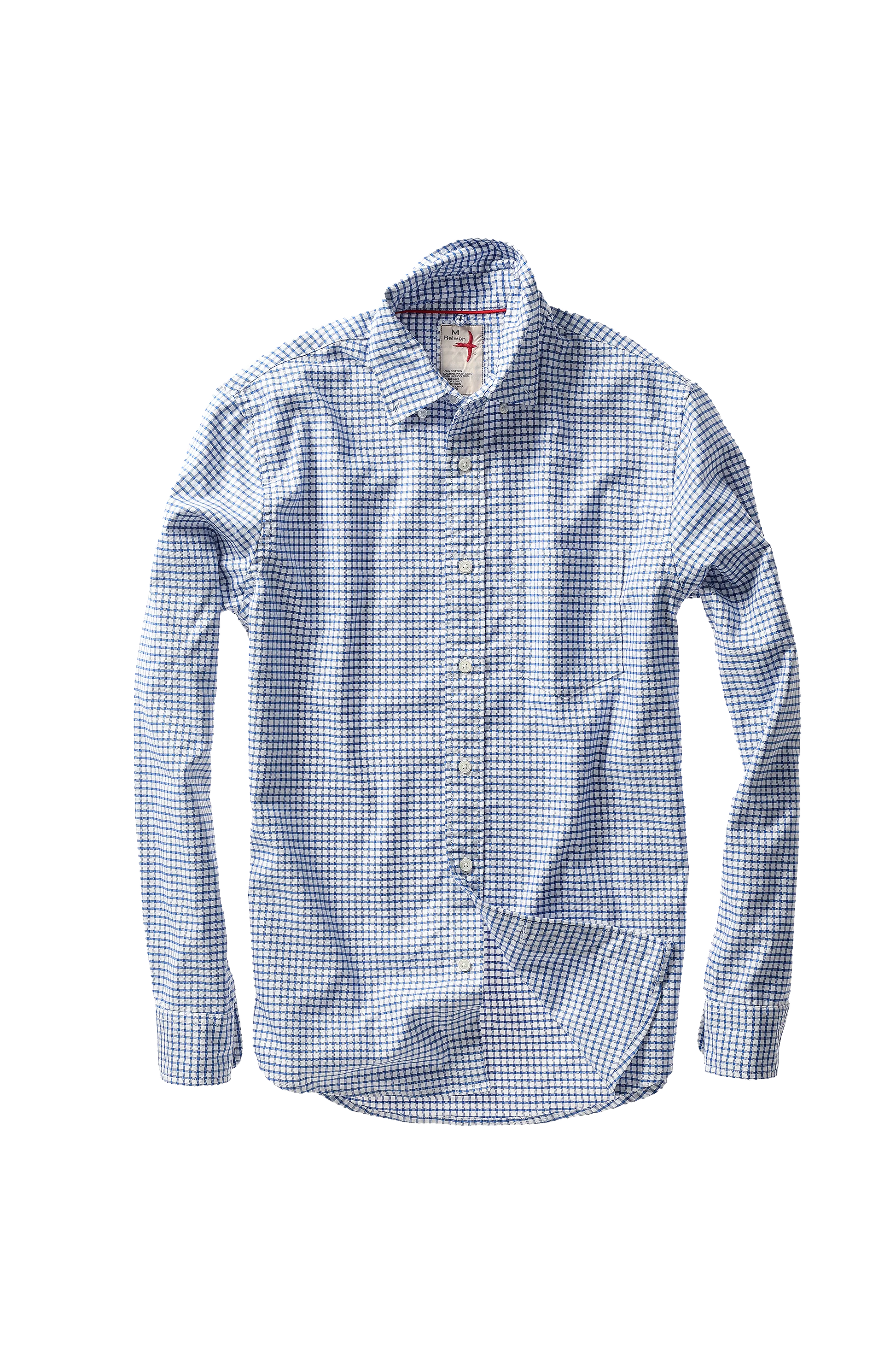 Relwen Huron Blues - White/Navy oxford grid