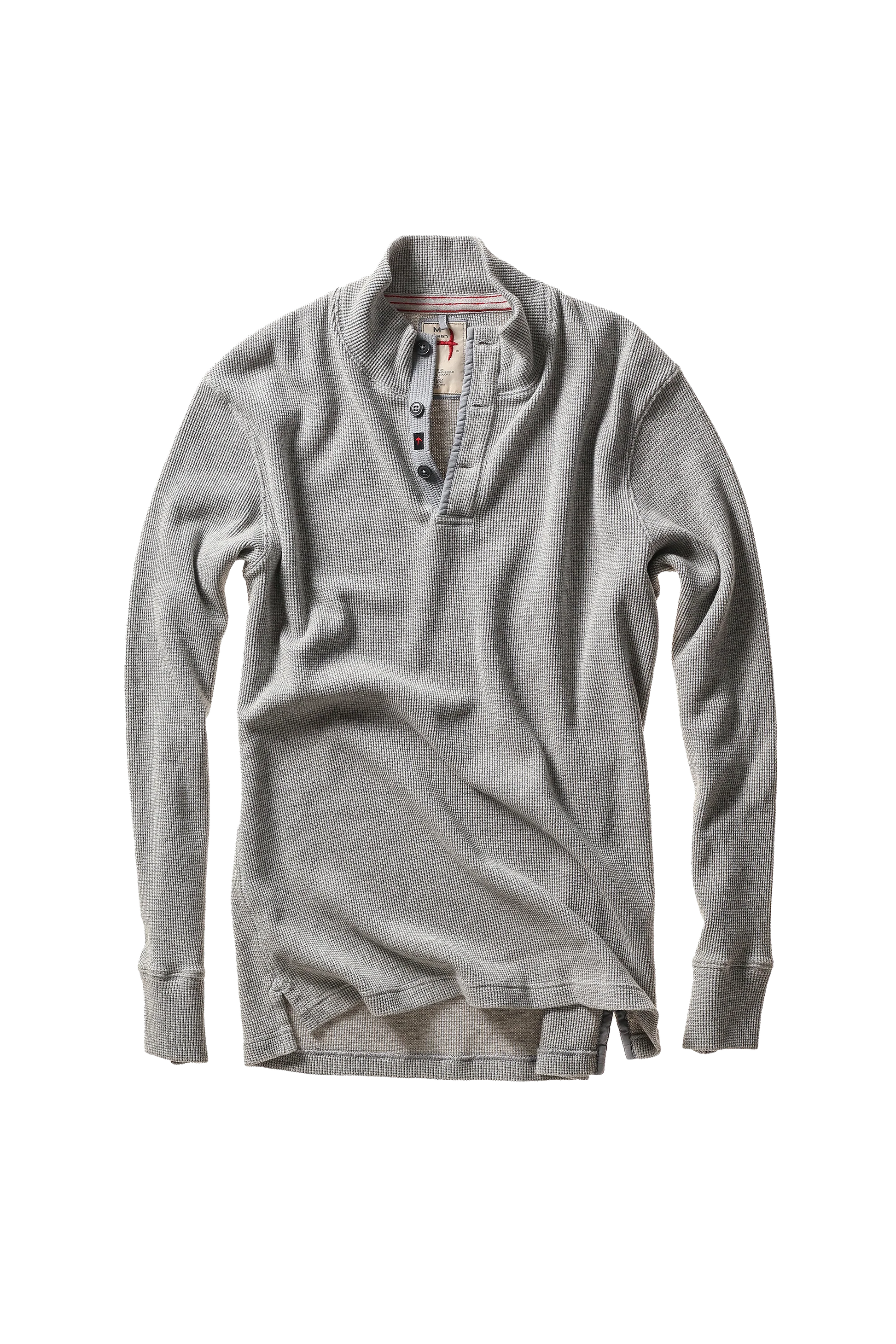 Relwen Bi-Waffle Mock - Pale Grey
