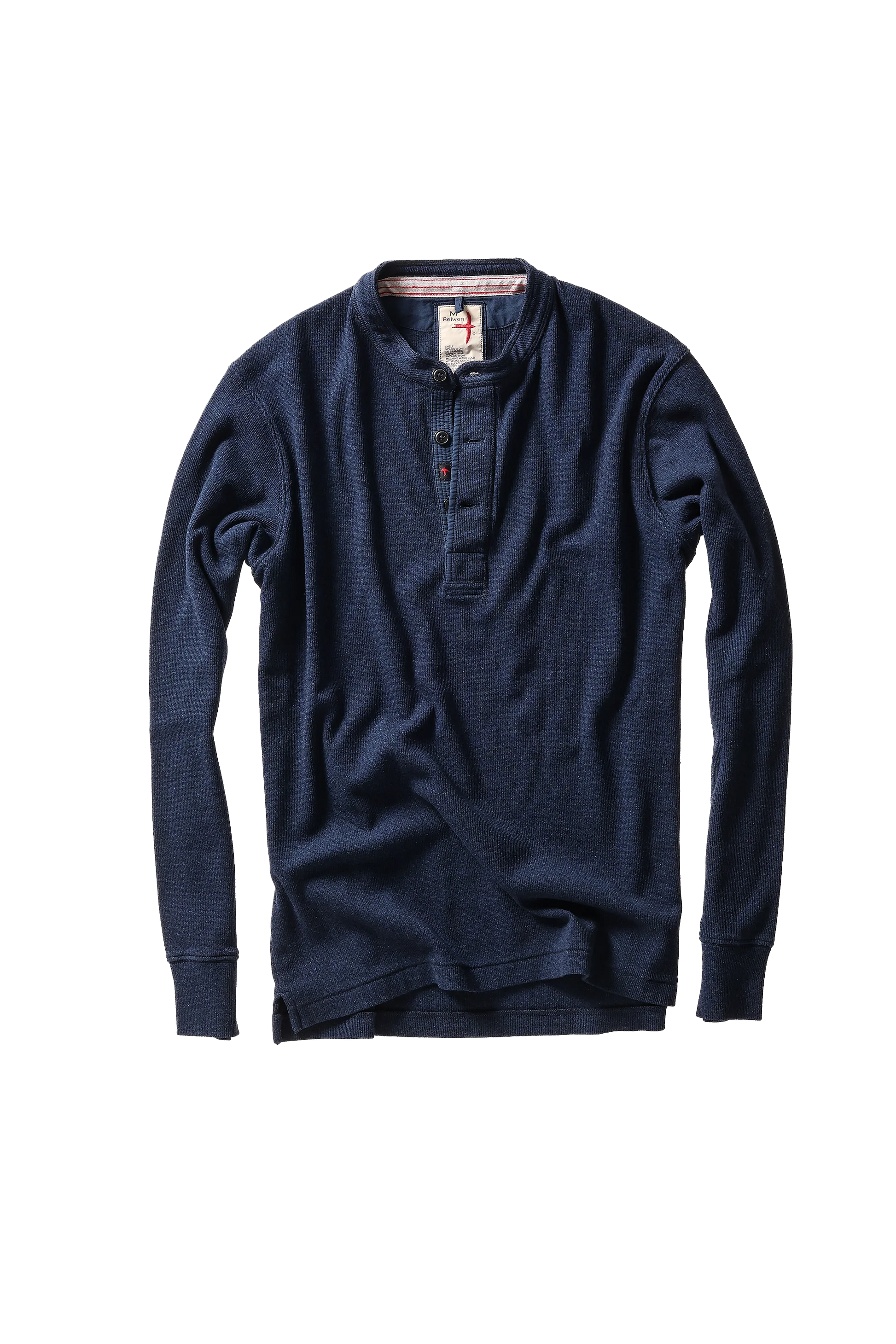 Relwen French Rib Henley - Navy Heather