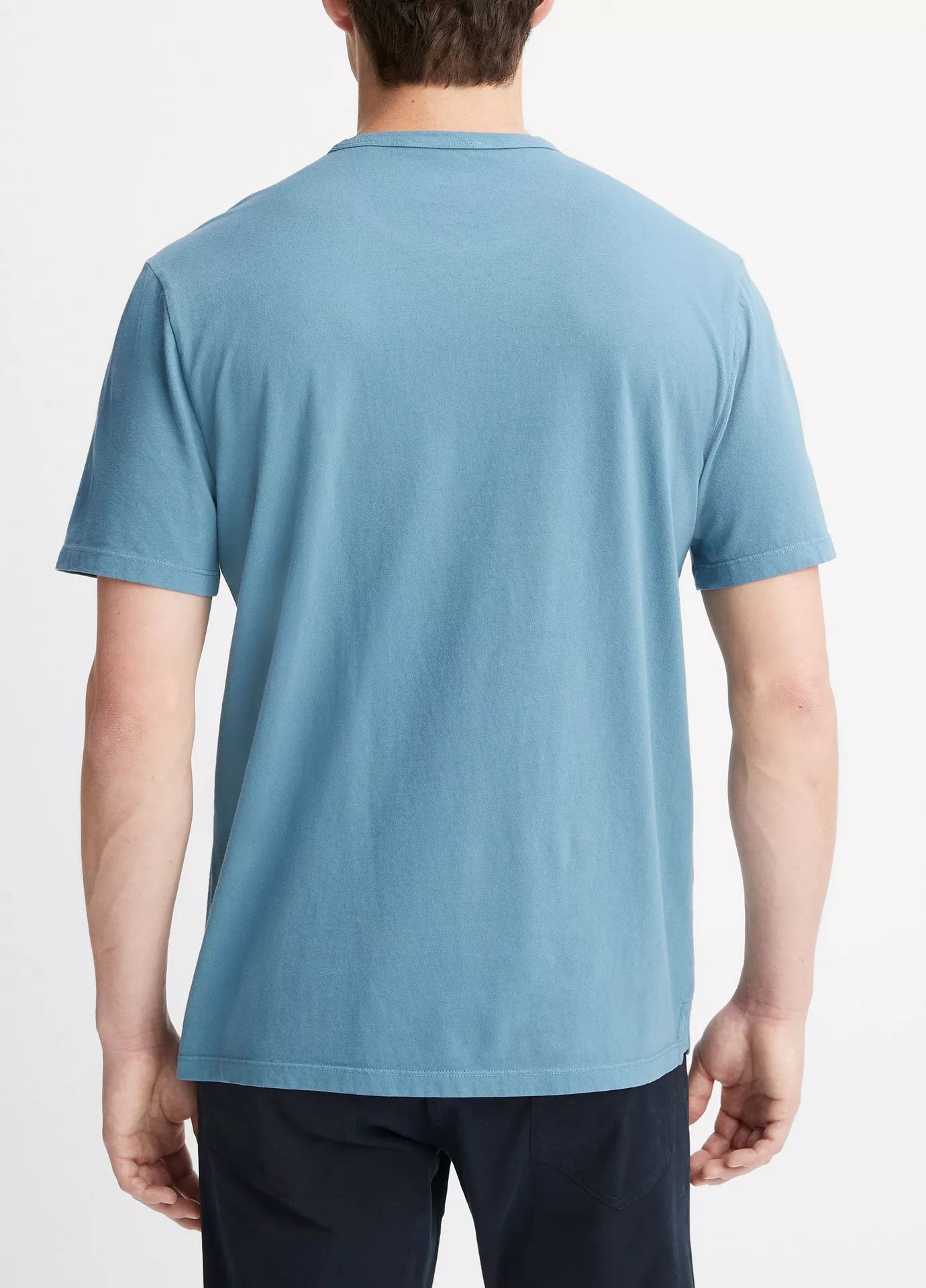 Vince Garment Dye Crew  - Washed High Sea