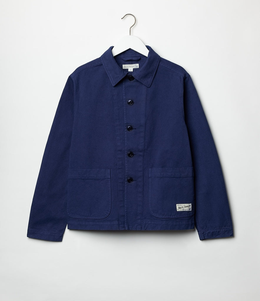 Merz b. Schwanen Broken Twill Jacket - Ink Blue