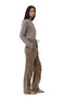 Ganni Brown Brushed Alpaca O-Neck Sweater