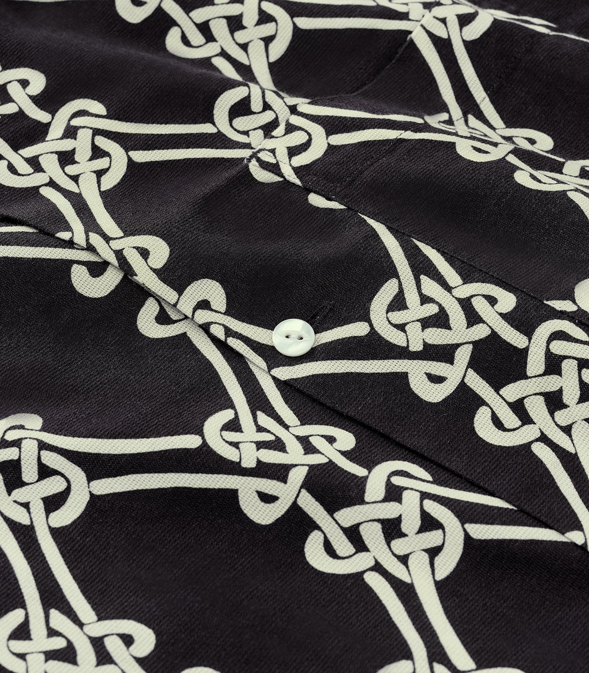 Knickerbocker Knot Panama Cotton Shirt - Burnt Black