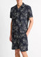 Vince Line Floral Linen-Blend Cabana Shirt