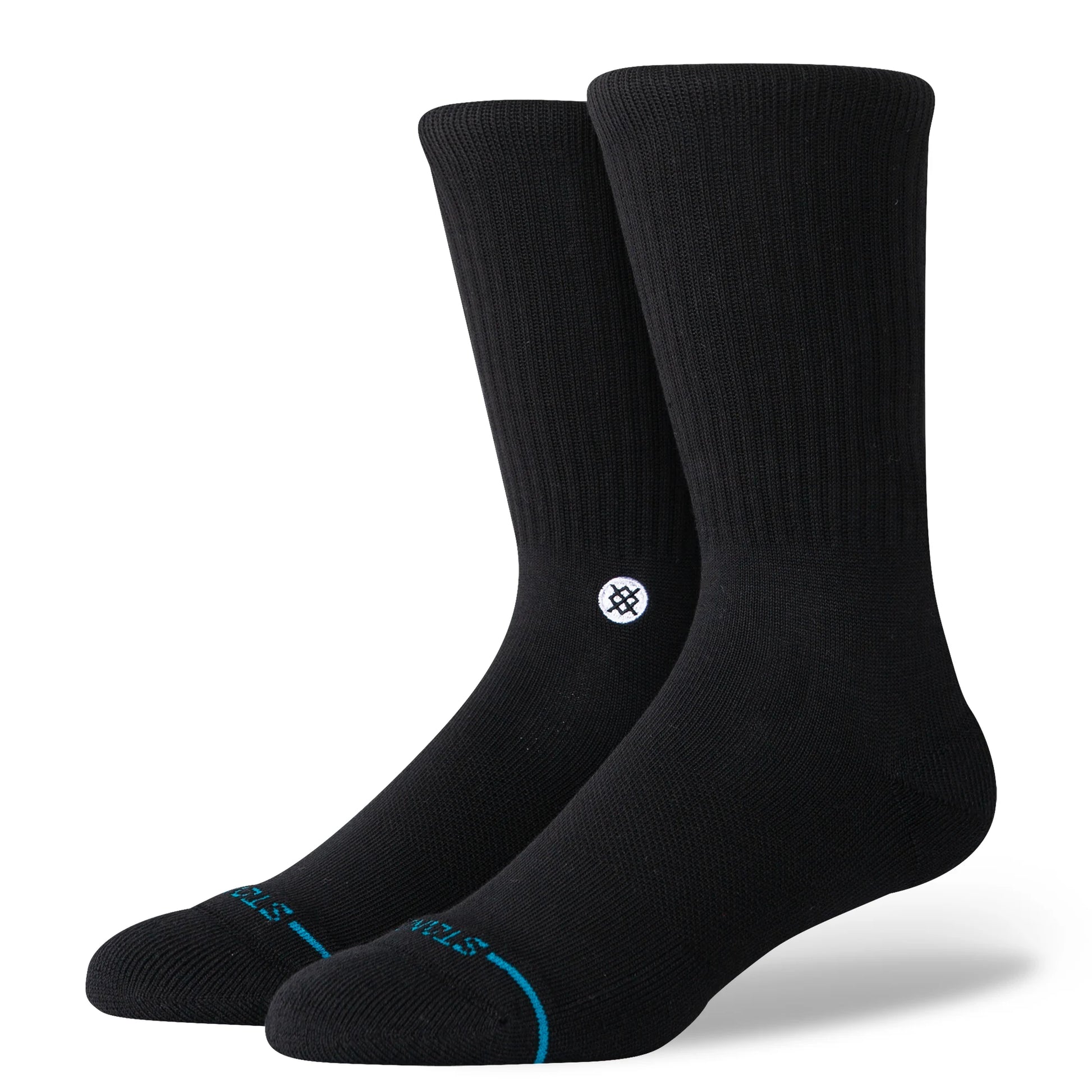 Stance Icon Crew Socks - Black and White