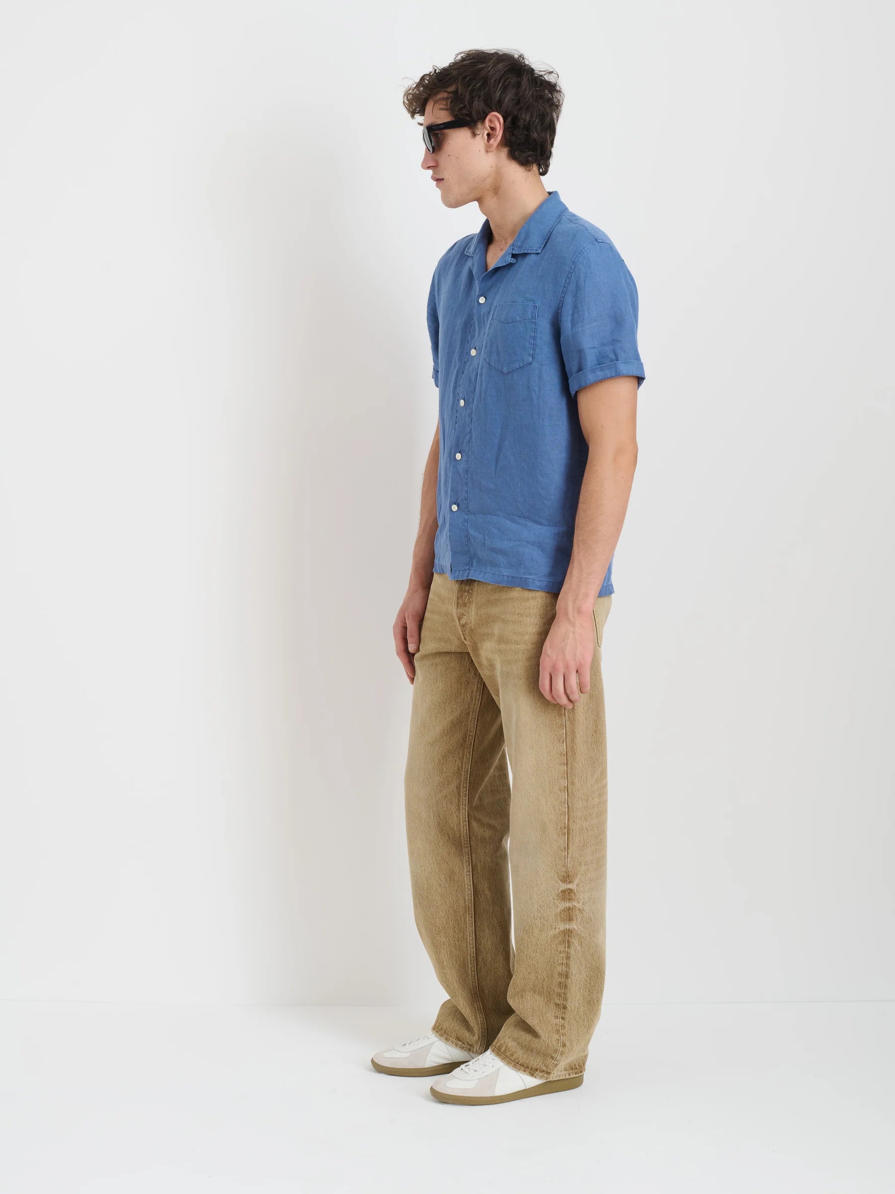 Alex Mill Linen Camp Shirt - Pacific