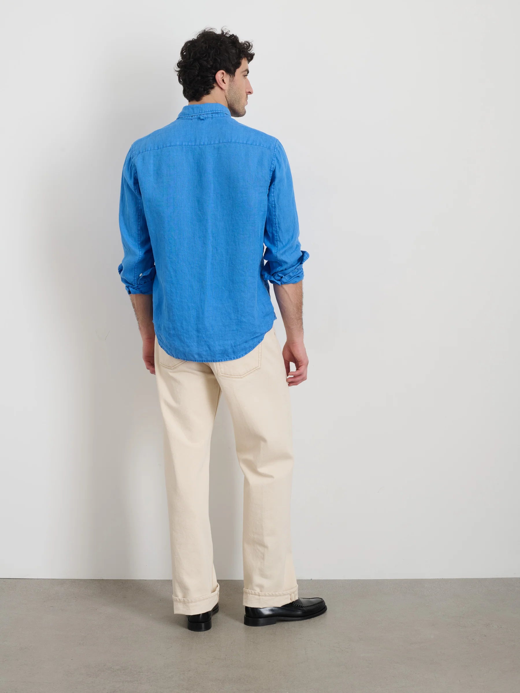 Alex Mill Mill Shirt in Linen - Pool Blue