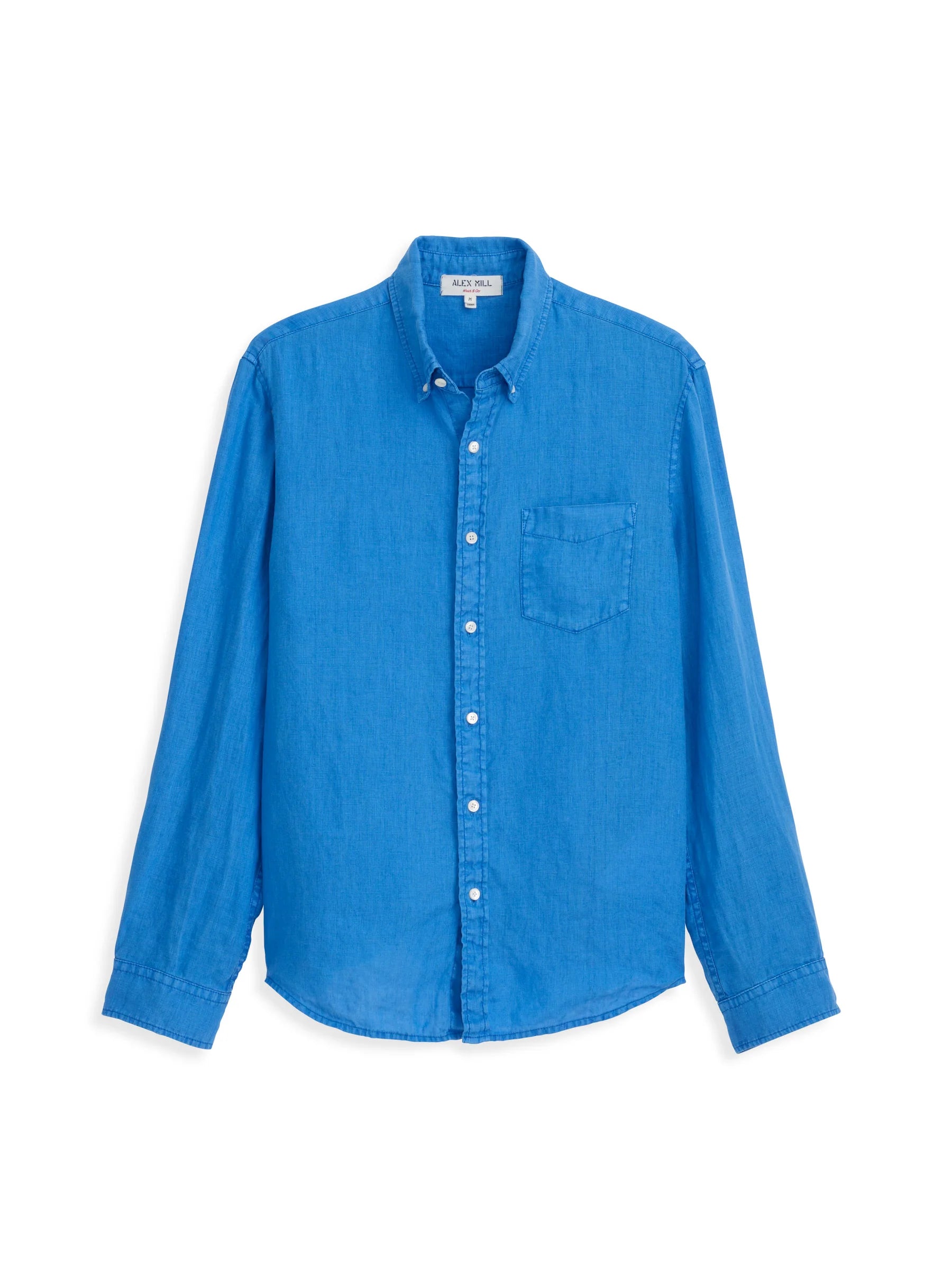 Alex Mill Mill Shirt in Linen - Pool Blue