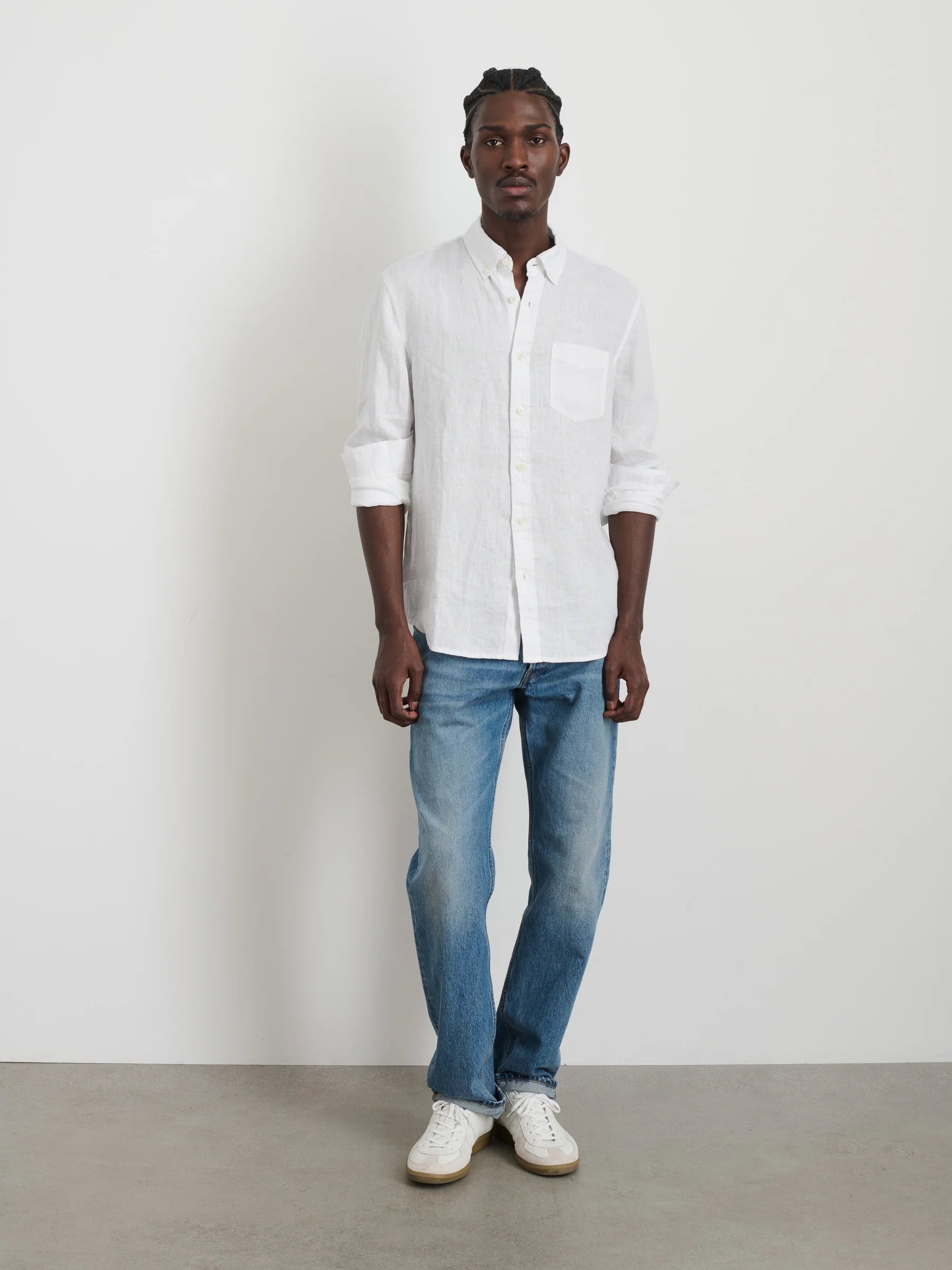 Alex Mill Mill Shirt in Linen- White