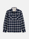 Alex Mill Chore Shirt in Navy Plaid Flannel
