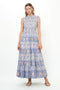 Oliphant Sleeveless Smocked Maxi- Marseille Blue