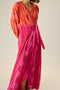 Natalie Martin Kate Long Sleeve Maxi - Sea Glass Pink/Coral Combo