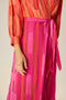 Natalie Martin Kate Long Sleeve Maxi - Sea Glass Pink/Coral Combo