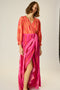Natalie Martin Kate Long Sleeve Maxi - Sea Glass Pink/Coral Combo