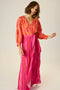 Natalie Martin Kate Long Sleeve Maxi - Sea Glass Pink/Coral Combo