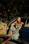 Natalie Martin Nico Sleeveless Maxi with Sash - Lehua Sea Print