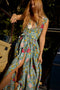 Natalie Martin Nico Sleeveless Maxi with Sash - Lehua Sea Print