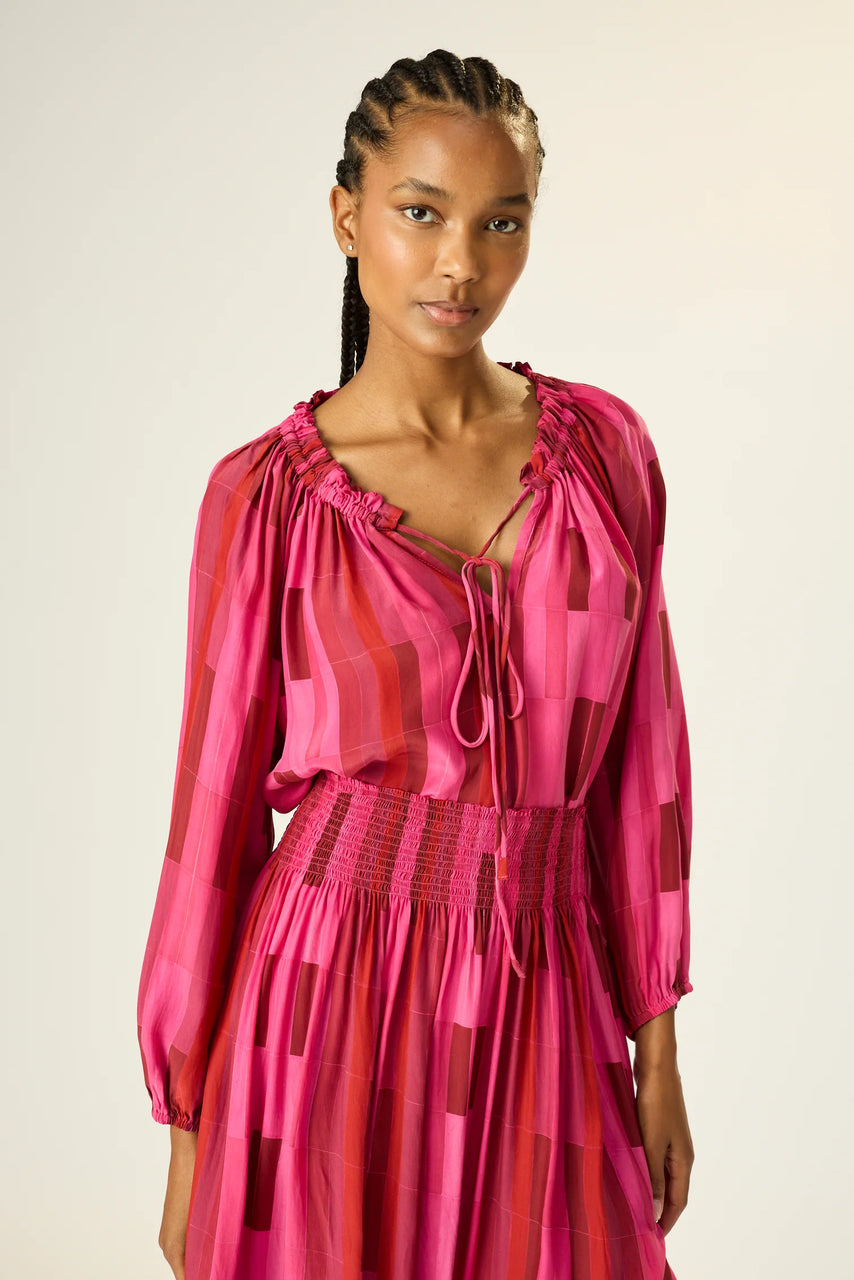 Natalie Martin Ashley Top - Sea Glass Silk Pink