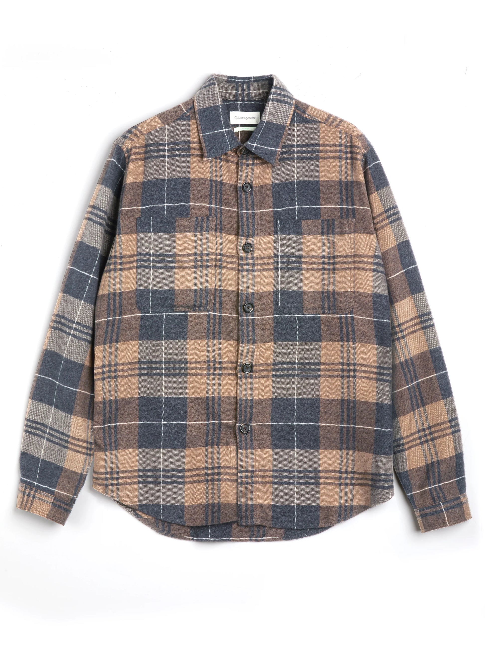 Oliver Spencer Treviscoe Shirt Larsen Brown