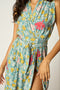 Natalie Martin Nico Sleeveless Maxi with Sash - Lehua Sea Print