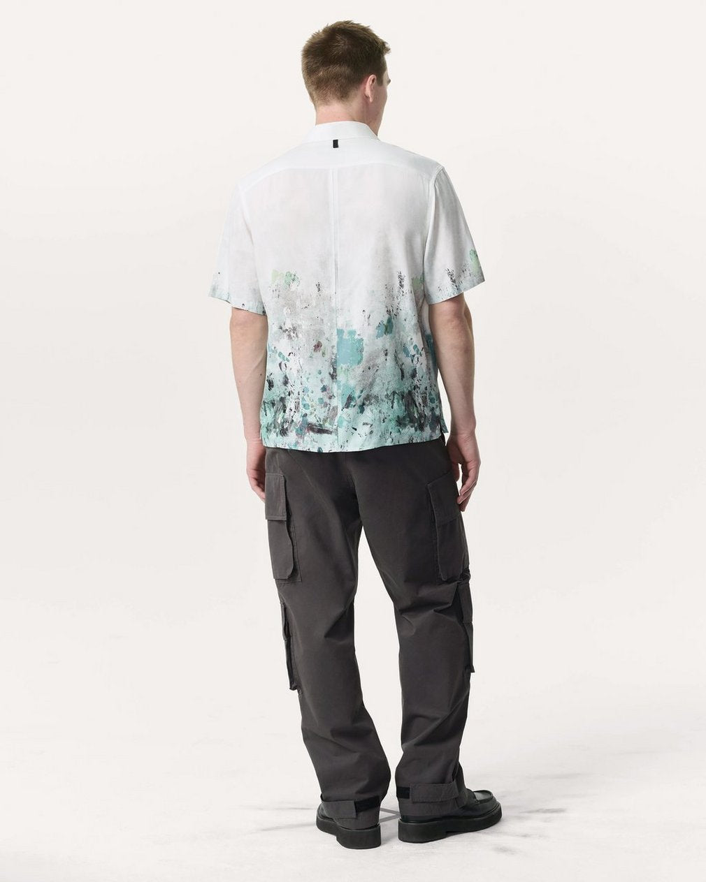 Rag & Bone Printed White Paint Dalton Shirt