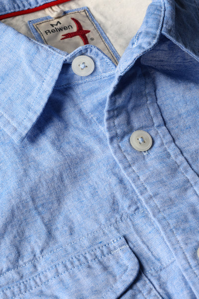 Relwen Utility Blues Workshirt - Light Blue