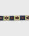 Sid Mashburn 1 & 1/8" Polo Belt in Khaki/Navy/Sage Chocolate Leather