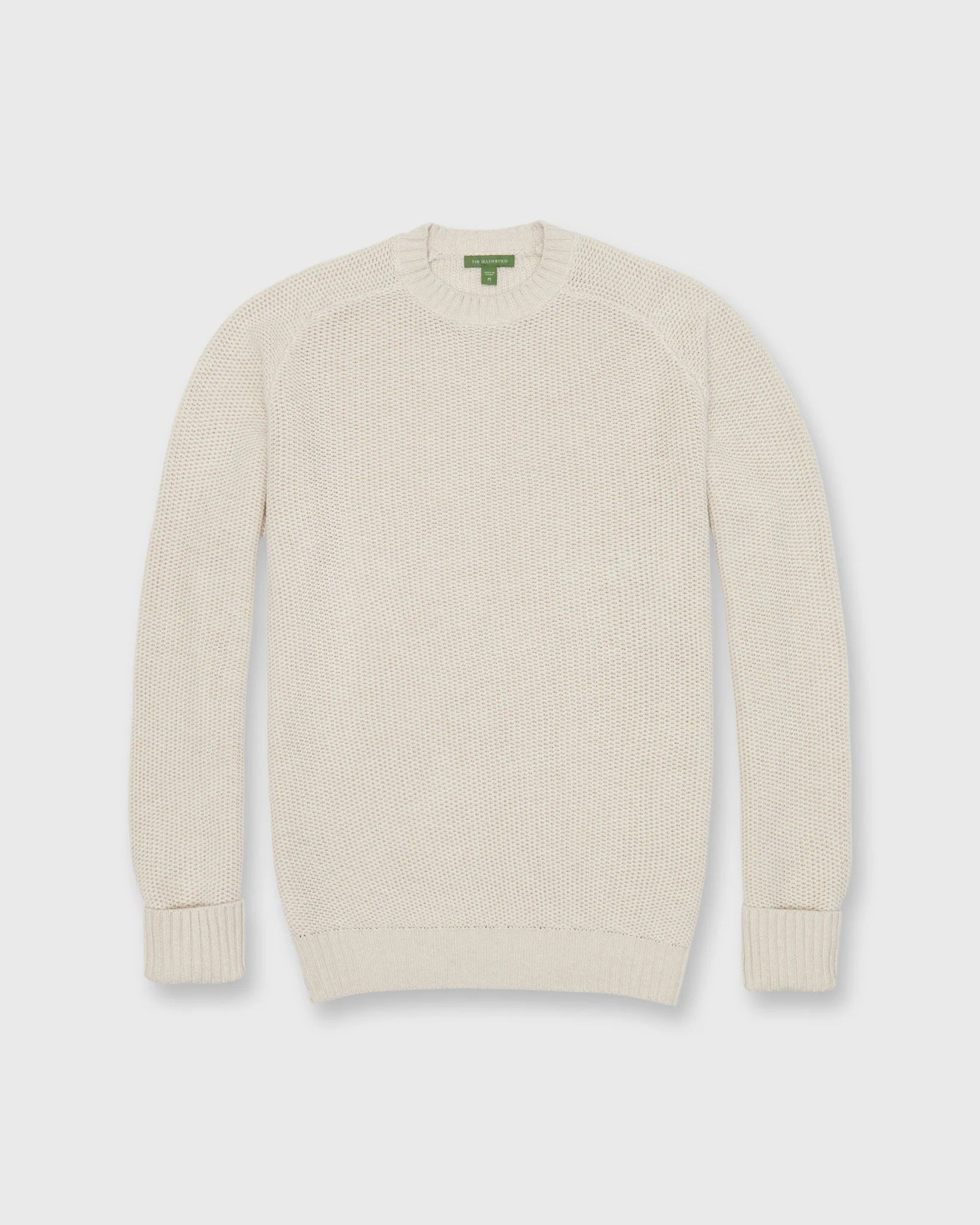 Sid Mashburn Cotton/Linen Beach Crewneck Sweater - Bone